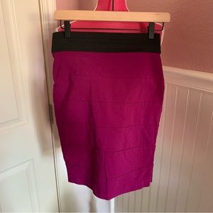 Style & Co Petite Bodycon Maroon & Black skirt size PP (0P), very stretchy